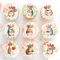 Blumomon 48pcs Edible Mouse Cupcake Toppers Edible Mouse Cupcake Decoration Happy Birthday Decoration Baby Shower Children's Birthday Cake Decoration Party Decoration Supplies