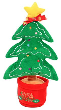 HANABASS Weihnachtliches Singendes Weihnachten Plüschtiere Musikalische Weihnachtsdekorationen Kleinkindspielzeug Drinnen Musical Ornamente Musikalisches Plastik