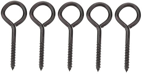 Ciieeo 5stücke Einschraubhaken Für Holz Aus Hochwertigem Vernickelten Selbstschneidende Ösenschraubenhaken Ösenhakenschraube Ösenbolzen Rostfrei Langlebig Für Innen Und Außenkabel