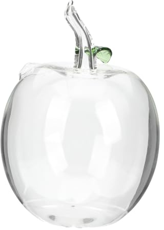 JUMPLAWN Transparente Glas Spardose in Apfelform Kreative Münzbox mit Großer Kapazität Dekorative Geldbox für Kinderzimmer und Schreibtisch Durchsichtiges Sparschwein als Geschenkidee