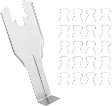 Sinbana 76951 Window Handle Removal Tool with 20pcs 76980 Retainer Clips, Window Handle Crank Removal Tool Metal Automotive Repair Kit for Most Car Door Panel