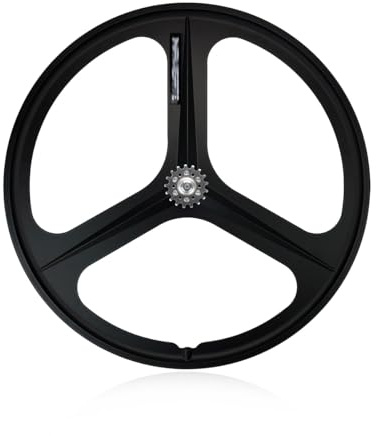QUYCOIU 700C 3-Speichen-Fixie-Fahrrad Vorder- Und Hinterräder 50 Mm Magnesium-Bahnrad-Laufradsatz Lager Nabe V-Bremse Massive Achse 100 Mm/120 Für 700 * 23-28C(Front)