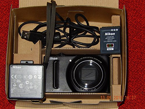 Nikon Coolpix S9100 Digitalkamera (12 Megapixel, 18-fach opt. Zoom, 7,5 cm (3 Zoll) Display, Full-HD Video, bildstabilisiert) nachtschwarz