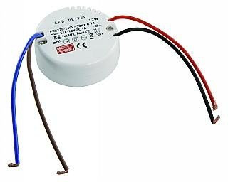 McShine LED-Trafo, elektronisch, runde Bauform, 0,5-12 W, 220-240 V -> 12 V, 55x23 mm