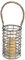 Krenz Großes Windlicht Velvet Affair, Tischdeko, Rattan & Glas, beige/braun, Used-Look, Ø 16 cm, H: 26 cm