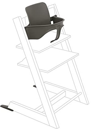 Tripp Trapp Baby Set von Stokke, Hazy Grey – Verwandle den Tripp Trapp in einen Hochstuhl – Abnehmbarer Sitz für Kinder von 6-36 Monaten – Kompatibel mit Tripp Trapp Modellen nach Mai 2006