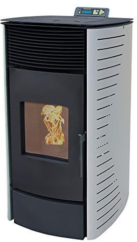 NEMAXX® P12 Pelletofen 13,6 kW bis 300m³ – Elektrokamin mit ECO-Modus,Wi-Fi Ready,Wochen-Timer & Überhitzungsthermostat für effizientes Heizen – Weiß