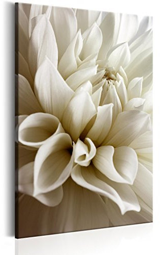 murando - Wandbilder XXL Blumen schwarz weiß 80x120 cm 1 tlg - Wand Deko Vlies Leinwand Bilder Groß Wanddeko Wohnzimmer Schlafzimmer Kunstdrucke - Blume Dahlie b-B-0227-b-a