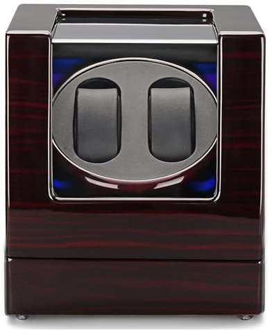 HiPai Automatic Double Watch Winder, Quiet Motor 5 Rotation Modes Self Winding Watch Rotator Box
