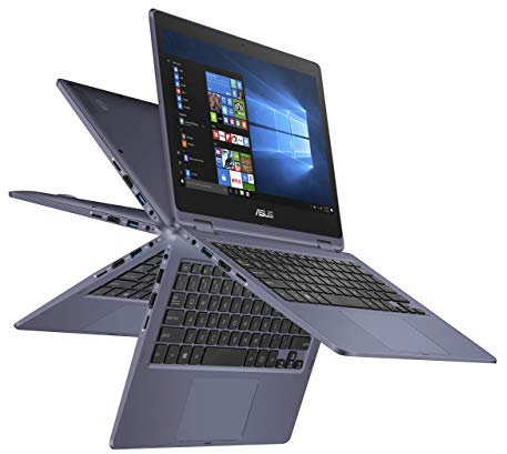 ASUS VivoBook Flip Thin and Light 2-in-1 Laptop - 11.6 HD Touchscreen, Intel Dual-Core Celeron N3350 Processor, 4GB RAM, 64GB eMMC Storage, Windows 10 in S Mode, Office 365 - J202NA-DH01T