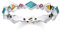 THOMAS SABO Ring Farbige Steine 925 Sterling Silber TR2229-984-7-58
