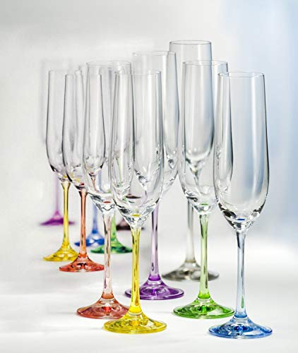 Bohemia Cristal Gläser Rainbow bunt Sortiert 6 - Set (190 ml)