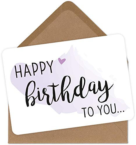 OWLBOOK Grußkarte Happy Birthday Geschenkkarte mit Briefumschlag Geschenke Geschenkideen für Frauen zum Geburtstag