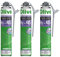 LOT de 3 bombes de Mousse expansive polyuréthane 750 ml - Utilisable Avec ou Sans Pistolet - Expansion Modérée