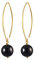Nenalina Ohrringe Silber 925 Damen Ohrhänger mit Onyx Kugeln schwarz (8 mm)
