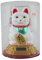 Superfreak Glückskatze - Maneki-Neko - Winkekatze Solar - runder Sockel - 15 cm - weiß