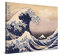 PICANOVA – Katsushika Hokusai – The Great Wave Off Kanagawa 100x75cm – Bild auf Leinwand – Premium Kunstdruck Auf 2cm Holz-Keilrahmen Für Schlaf- Und Wohnzimmer – Klassische Kunst