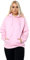 imporio 11 Sweat à capuche surdimensionné uni avec fermeture éclair pour femme, rose bébé, 14-16