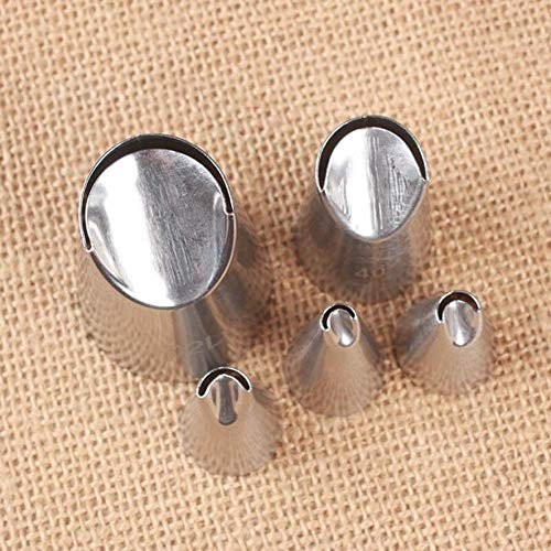 Oulensy 5pcs Portable Kitchen Gadgets Chrysanthemum Nozzle Baking Accessories Icing Piping Nozzles Pastry Tips Cake Decorating Tool