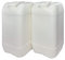 Bidón Garrafa Plástico 25 litros Blanca apilable. Apta para uso alimentario. Homologación para transporte. (2 Unidades).