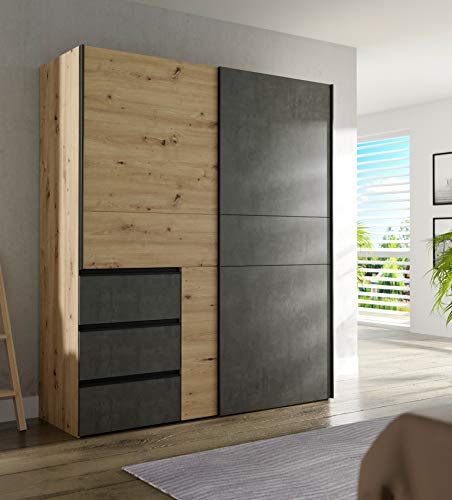 möbelando Schwebetürenschrank Schiebetürenschrank Schrank Kleiderschrank Zorana III