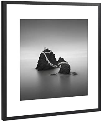 artboxONE Poster mit Rahmen Schwarz (Metallic) 20x20 cm Meoto IWA Japan von Ronny Behnert - gerahmtes Poster