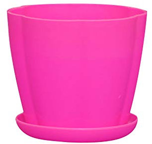 AchidistviQ Pots De Fleurs, Pot De Jardinière En Plastique Avec Soucoupe, Pots De Fleurs Décoratifs Jardinières De Fleurs Pour Plantes Et Fleurs D'intérieur Ourdoor Rose rouge S