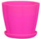 AchidistviQ Pots De Fleurs, Pot De Jardinière En Plastique Avec Soucoupe, Pots De Fleurs Décoratifs Jardinières De Fleurs Pour Plantes Et Fleurs D'intérieur Ourdoor Rose rouge S