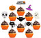 32 Stück Halloween Ghost Boo Glitter Cupcake Topper Ghost Boo 32 Stück Cupcake Topper Muffin für Halloween Geburtstag Dekoration Party Zubehör (Hexenhut)