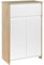 kleankin Badezimmerschrank Badkommode Küchenschrank Badregal Standschrank mit 2 Innenablagen und Einer großen Schublade kippsicheres Design elegant MDF Naturholz+Weiß 60 x 30 x 90 cm