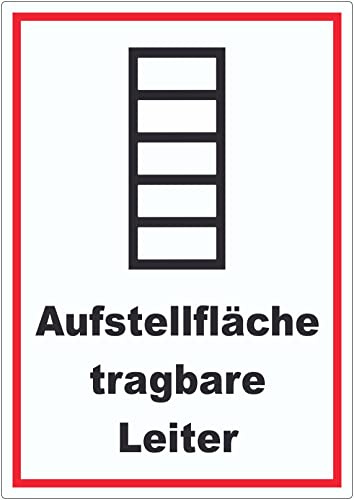 Aufkleber Aufstellfläche tragbare Leiter A4 (210x297mm)