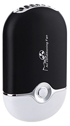 Aussido Mini Eyelash Fan Air Conditioning USB Rechargeable Portable Fan for Eyelash Extension Dryer(Black