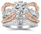 JewelryPalace Kreuz Verdrehter Rundschliff 2ct Zirkonia Promise Ring Damen, Infinity Verlobungsring Silber 925 Solitär Rosegold Frauen, Unendlichkeits Hochzeitsring Trauring Ehering Band Ringe Set 51