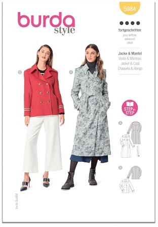 Burda Style Sewing Pattern B5984 Misses’ Jacket and Trench Coat