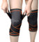 MILAIUN Kniebandage,2 Stück Sport Kniestütze für Männer Damen, Rutschfeste Atmungsaktiv Unisex Knieorthese, Für Outdoor Sportarten Oder Kraftübungen (Orange-L)