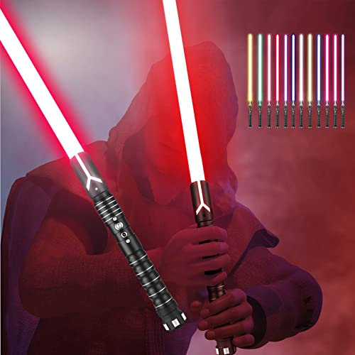 KBASE Force FX Lichtschwert für Erwachsene | Metall-Hilt, 12 RGB Farben, 5 Soundeffekte, Vibration | Duell & Cosplay | Laserschwert (Modell Y)