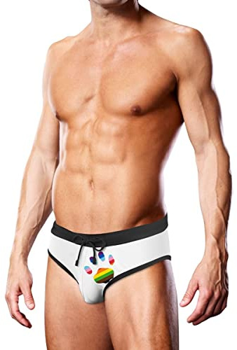 Prowler Swim Brief White Oversized Paw XXLarge - UK Waist Size - 36 - 40 - One Count