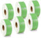 BETCKEY - 6 Große Rollen Grün Adressetiketten Kompatibel mit DYMO 99010(S0722370), 28mm x 89mm, 2100 Farbige Etiketten für LabelWriter 450, 4XL NICHT passend 550 oder 5XL