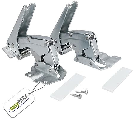 easypart Türscharnier Scharnier Flachscharnier 2er Set kompatibel mit BOSCH Siemens 00481147 481147 für Kühlschrank auch für Miele Constructa Neff