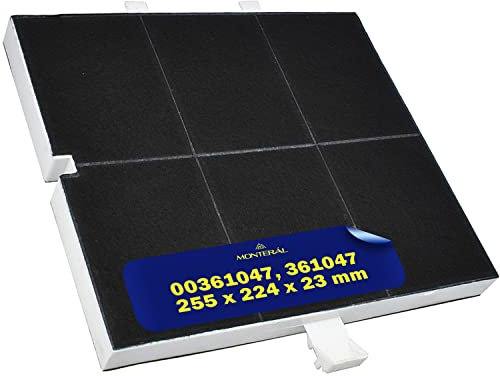 Active Carbon Filter for Cooker Hood 255 x 224 x 23 mm with the Original Code 00361047 361047 for Bosch for Gaggenau for Bauknecht for Siemens for Neff for Constructa - Warranty 10 Years – MONTERAL