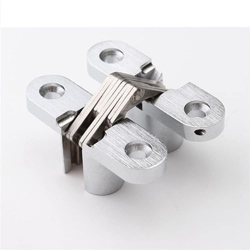1pcs 304 Stainless Steel Hidden Hinges Invisible Concealed Cross Door Hinge Bearing 20KG with Screw 13x45mm