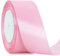 TONIFUL 4 cm x 22 m breites rosa Satinband, solide Stoffbänder für Hochzeit, Auto, Dekoration, Stuhlschärpe, Basteln, Geschenkverpackung, Schneiden, Zeremonie, Tischschleifen, Blumennähen,