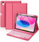 Hamile - Custodia per iPad di 10a generazione con tastiera da 10,9 pollici, 7 colori retroilluminati, wireless, staccabile, con supporto per matita per iPad 10a generazione 2022 (rosa)