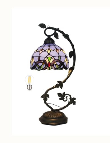 Bidesen 8 Home Supplies Buntglas-handgefertigte Tiffany-Vintage-nachttischlampen Für Wohnzimmer, Schlafzimmer Und Lounge-lampenschirm(Size:8inch,Color:A)