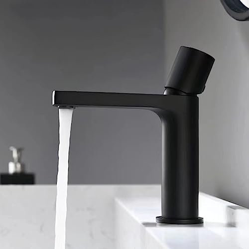 Einhebelmischer Bad Warm Und Kalt Einloch Waschbeckenarmatur Für Unterbauwaschbecken,Schwarz