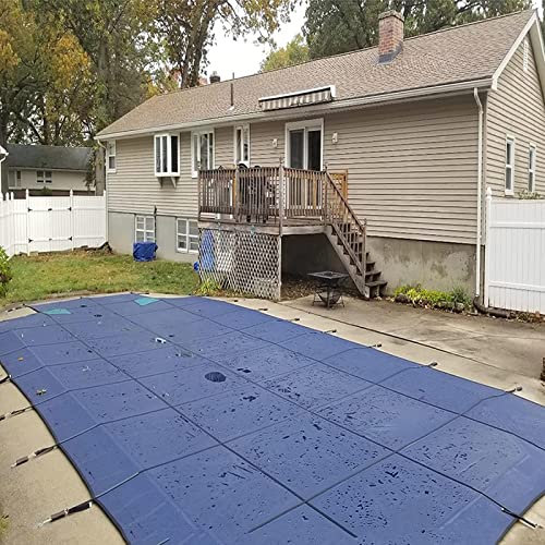 Robuste Winter-Poolabdeckung für Pools, 2 m/3 m/4 m/5 m/6 m/7 m/8 m/9 m, rechteckige Sicherheits-Poolabdeckungen aus Polypropylen (Größe: 2 m x 5 m/6,6 Fuß x 16 Fuß)