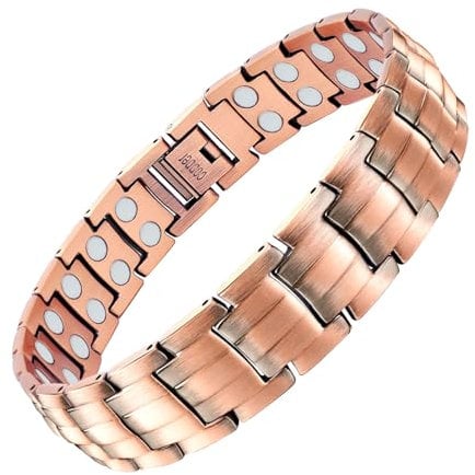 JEROOT Magnetarmband,Reines Titan-Power Herren Magnetische Armbänder für Verschluss Armband Magnet Herren Gesundheit Magnetarmband Energetix(3500 gauss)