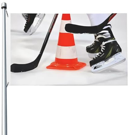 Eishockey-Flagge, 90 x 150 cm, doppelseitig, Gartenflaggen, Willkommensflaggen, Banner, Dekoration für Innenhof, Veranda, Rasen