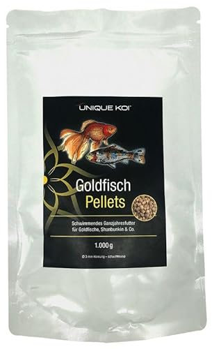 Unique Koi Goldfisch Pellets Ø 3 mm 1 kg | BiotopfischFutter Fischfutter Koifutter, Winterfutter, Schwimmfutter, Herbstfutter