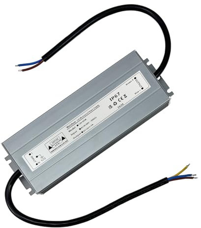 Transformador 220V a 12V 60W 5A Fuente Alimentacion LED IP67 Impermeable Ultrafino Transformadores Voltaje Constante Iluminación Exterior e Interior para Tira LED Luces LED